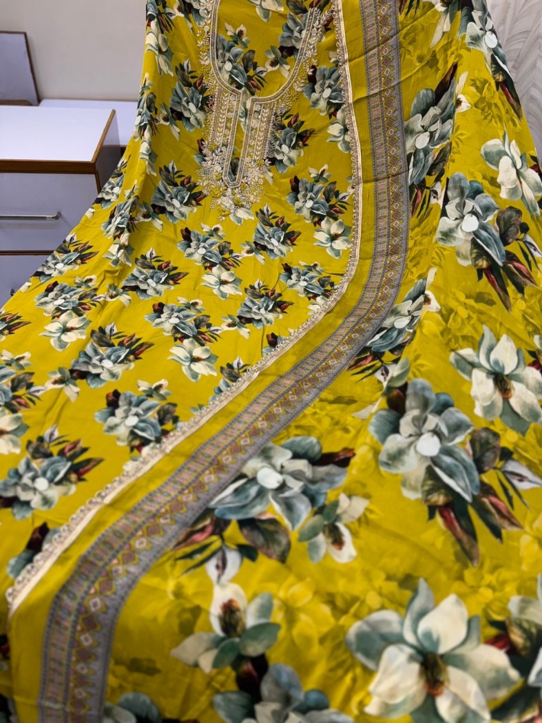 Crape fabric chinon. Duppata